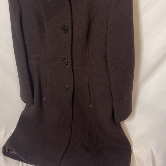 Marc New York Virgin Wool Textured/Patch Long PeaCoat Size 12 RARE - Picture 7 of 16